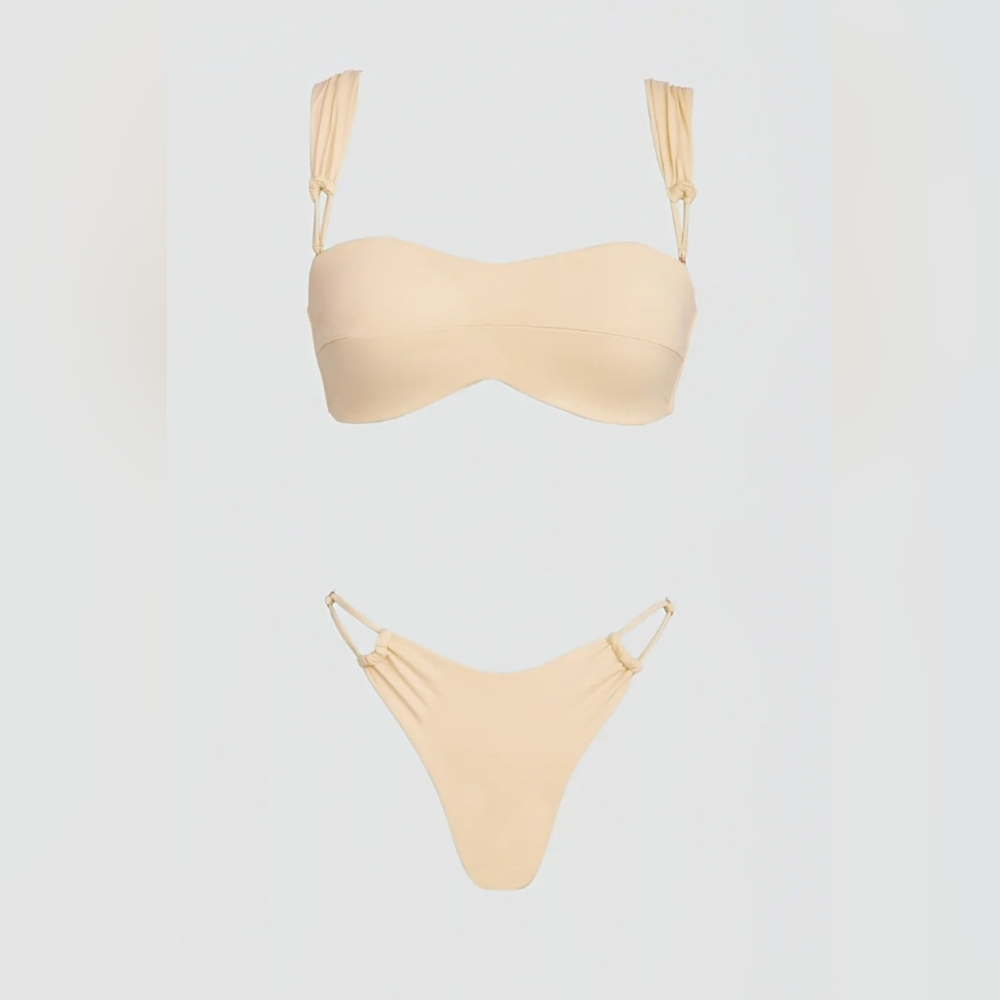 NWT Riot Swim Naya Top & Naya Bottom 2-Piece Luxe Bikini Set | Butter Yellow
